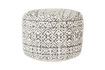 Miniature Pouf en tissu gris Liv 1