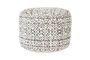 Miniature Pouf en tissu gris Liv Détouré