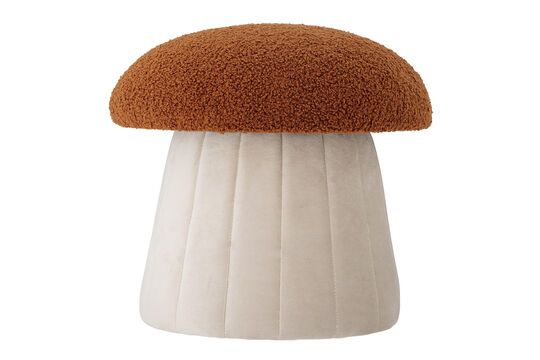 Pouf en tissu rouge Bertil Détouré