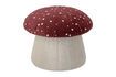 Miniature Pouf en tissu rouge Lue 1