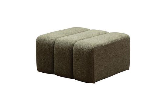 Pouf en tissu vert Nasrine Détouré