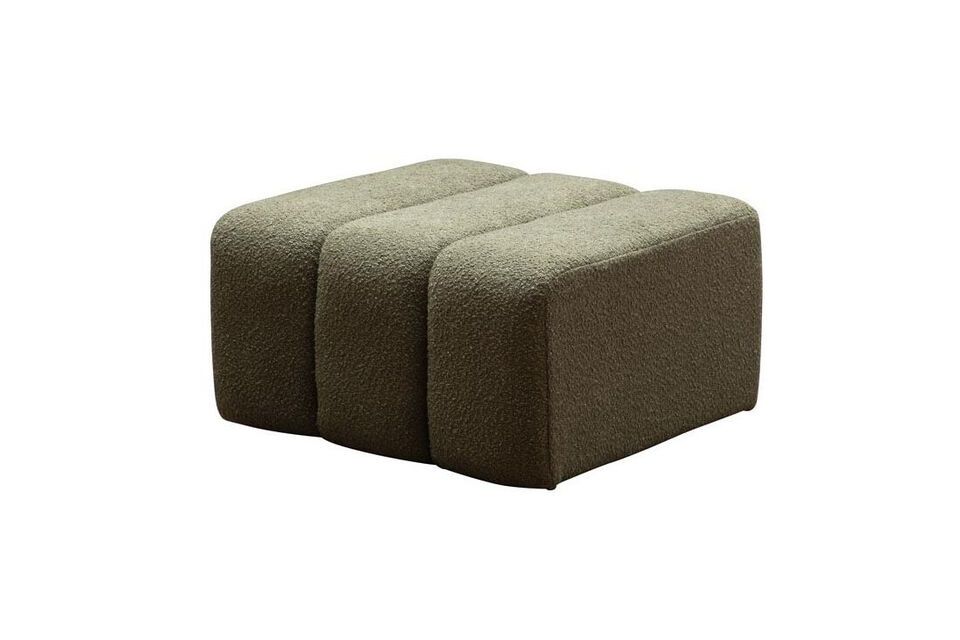 Pouf en tissu vert Nasrine Chehoma