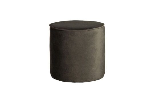 Pouf rond en velours gris Sara Détouré