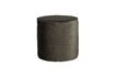 Miniature Pouf rond en velours gris Sara 1