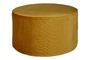 Miniature Pouf rond en velours ocre Sara Détouré