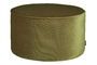 Miniature Pouf rond en velours vert olive Sara Détouré