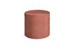 Miniature Pouf rond en velours vieux rose Sara 1