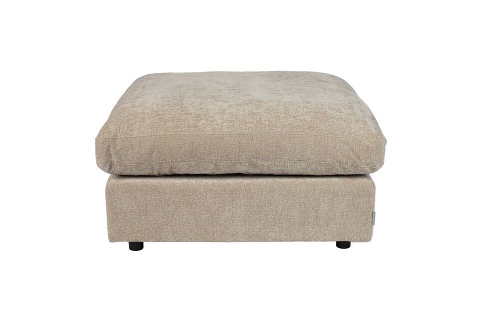 Repose-pied en tissu beige Sense Zuiver