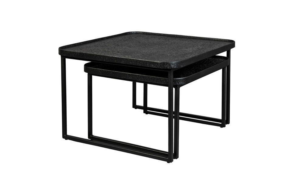 Set de 2 tables basses en bois noir Winston DutchBone