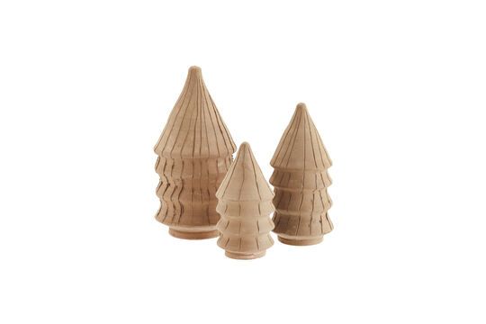 Set de 3 arbres decoratives en terracota beige Treee Détouré