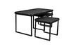 Miniature Set de 3 tables basses en bois noir Winston 1