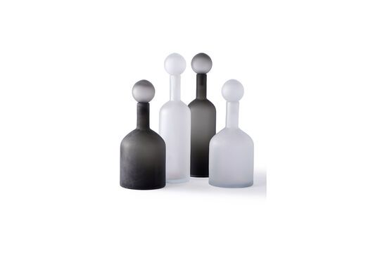 Set de 4 bouteilles en verre noir Bubbles Détouré