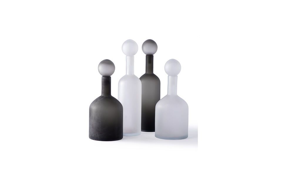 Set de 4 bouteilles en verre noir Bubbles Pols Potten