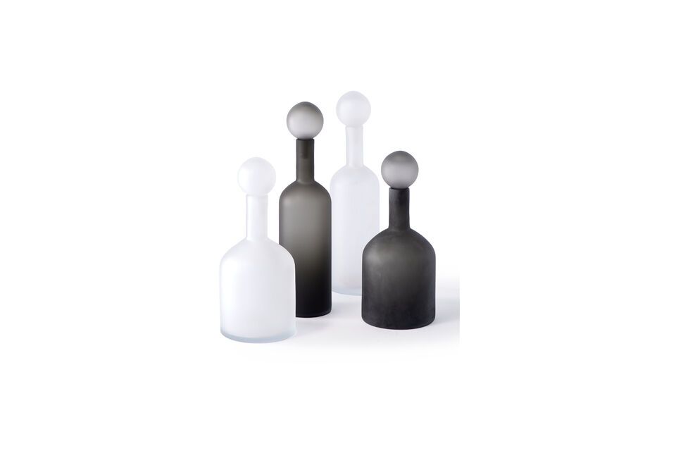 Set de 4 bouteilles en verre noir Bubbles - 11