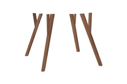 Set de 4 pieds de table en bois foncé H opper Détouré