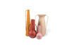 Miniature Set de 4 vases en fer recyclé rose clair h45cm Roman 1