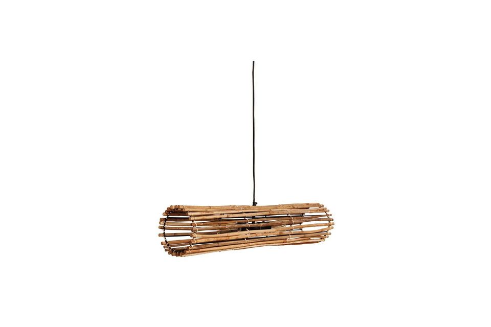 Suspension en rotin beige Savana Chehoma