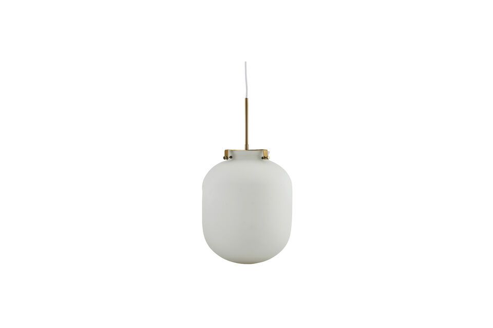 Suspension en verre blanc Ball House Doctor