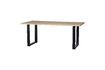 Miniature Table 160x90 en chêne massif beige avec pieds en forme de U Tablo 2