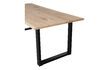 Miniature Table 160x90 en chêne massif beige avec pieds en forme de U Tablo 3