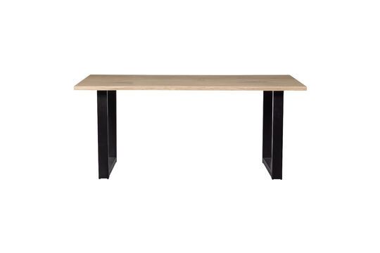 Table 160x90 en chêne massif beige avec pieds en forme de U Tablo Détouré