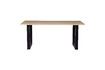 Miniature Table 160x90 en chêne massif beige avec pieds en forme de U Tablo 1