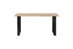 Miniature Table 180x90 en chêne massif beige avec pieds en forme de U Tablo 1