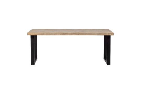 Table 200x90 en bois de manguier herringbone avec pieds en forme de U Tablo