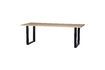 Miniature Table 220x90 en chêne massif beige avec pieds en forme de U Tablo 2