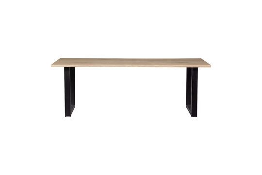 Table 220x90 en chêne massif beige avec pieds en forme de U Tablo Détouré