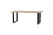 Miniature Table 220x90 en chêne massif beige avec pieds en forme de U Tablo 2