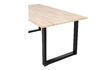 Miniature Table 220x90 en chêne massif beige avec pieds en forme de U Tablo 3