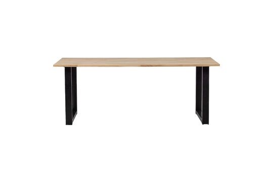 Table 220x90 en chêne massif beige avec pieds en forme de U Tablo Détouré