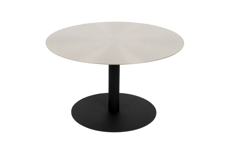 Table basse en acier argent Snow Brushed Zuiver