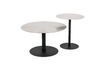 Miniature Table basse en acier argent Snow Brushed 5