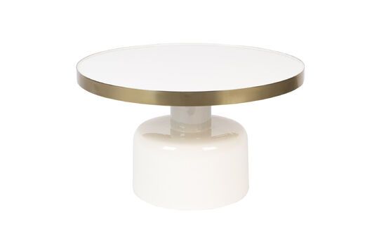Table basse en fer blanc Glam