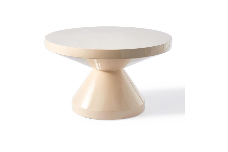 Table basse en fibre de verre beige Zig zag Pols Potten