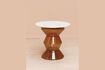 Miniature Table basse en marbre blanc et marron Gaya 1