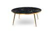 Miniature Table basse en résine noir Gold Feet 1