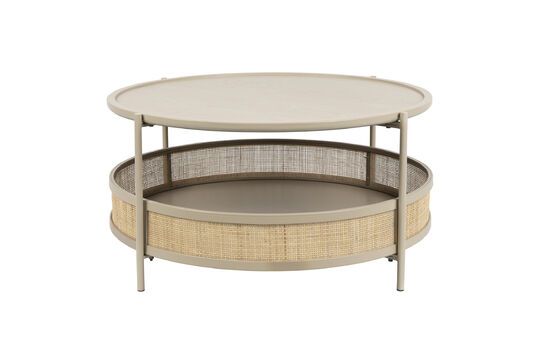 Table basse en rotin beige Makoto Détouré