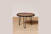 Miniature Table basse en teck marron Noir 2