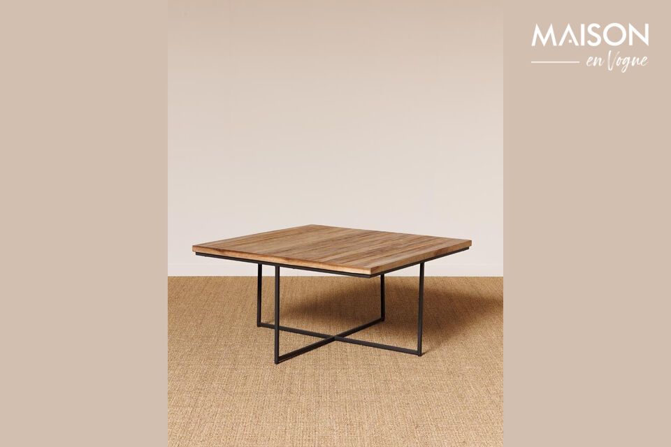 Découvrez l\'élégance intemporelle de notre Table basse en teck marron Pocket