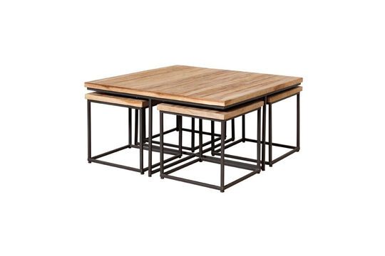 Table basse en teck marron Pocket Détouré