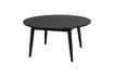 Miniature Table basse ronde en bois noir Fabio 1