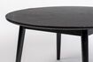 Miniature Table basse ronde en bois noir Fabio 6