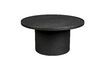 Miniature Table basse ronde en bois noir Winston 1