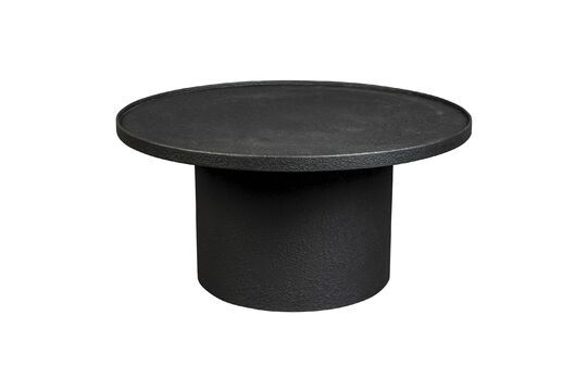 Table basse ronde en bois noir Winston