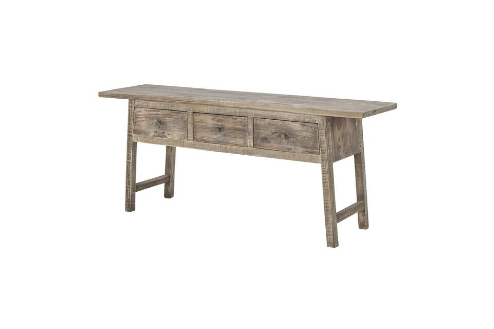 Table console en pin recyclé nature Camden Bloomingville