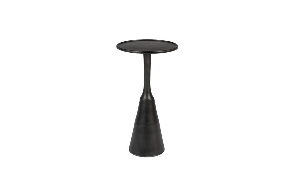 Table d'appoint en aluminum noir Noah White Label