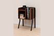 Miniature Table d'appoint en bois foncé Flow 2